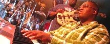 DAVID BLAKELEY ON KEYS DURING REHEARSAL...