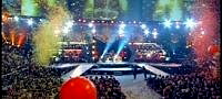 THE STAGE AND SET WAS AWASH IN COLOR...