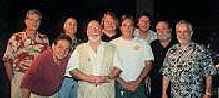 STEVE BUCKINGHAM, LARRY WELK, BENNY HARRELL, PETE, TIM POWELL, SKINNER WAYS, DAVE LUKE, PAUL CHRISTENSEN AND JOHN BAHLER